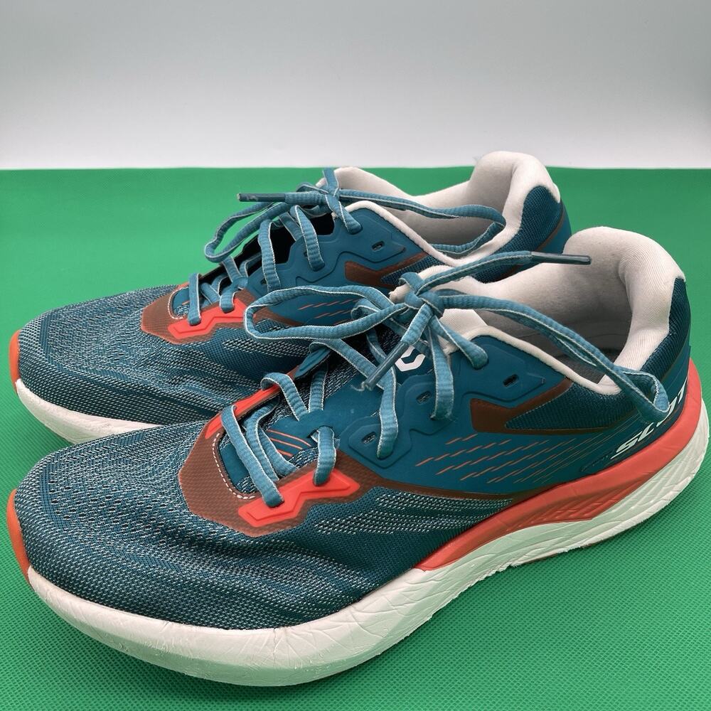 SCOTT Pursuit Ride Men’s Running Shoes Mineral Green Orange Size 9 Sneakers